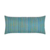 Outdoor Sunrun Lumbar Pillow - Blue Outdoor Pillows LOOMLAN By D.V. Kap