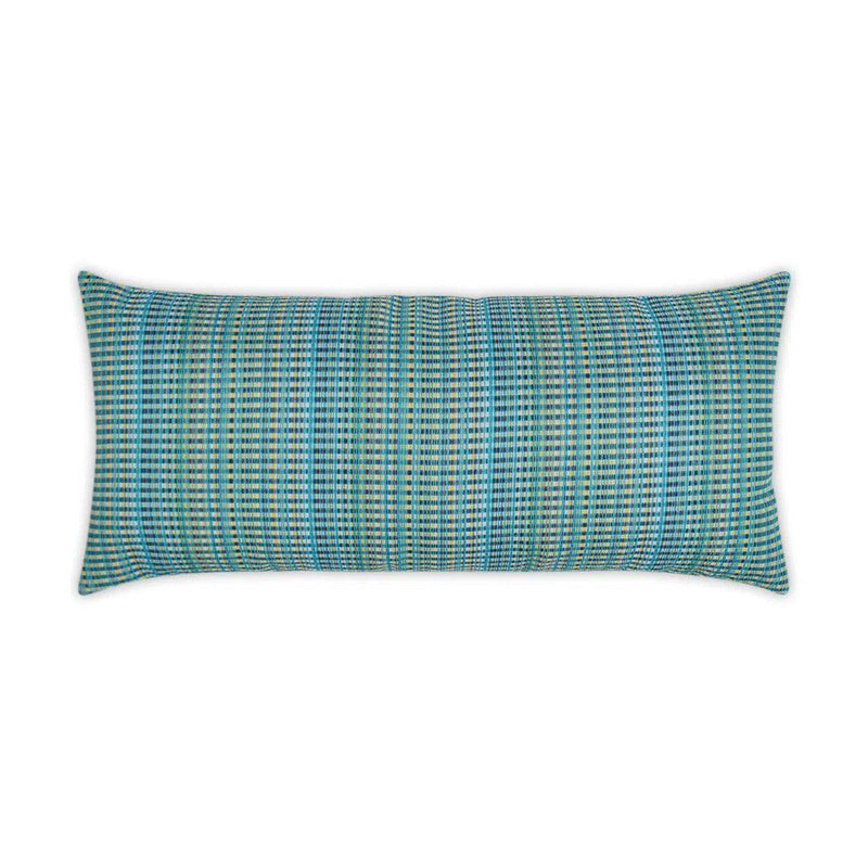 Outdoor Sunrun Lumbar Pillow - Blue Outdoor Pillows LOOMLAN By D.V. Kap