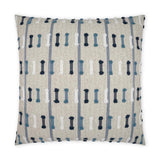 Outdoor Tassel Stripe Pillow - Blue Outdoor Pillows LOOMLAN By D.V. Kap