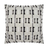 Outdoor Tassel Stripe Pillow - Grey Outdoor Pillows LOOMLAN By D.V. Kap