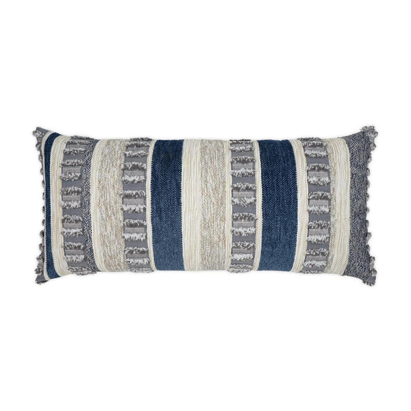 Outdoor Teton Lumbar Pillow - Indigo Outdoor Pillows LOOMLAN By D.V. Kap