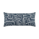 Outdoor Theon Lumbar Pillow - Blue Outdoor Pillows LOOMLAN By D.V. Kap