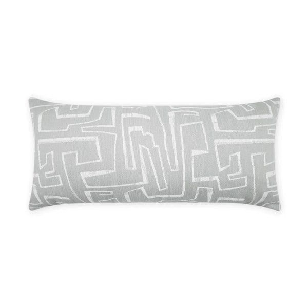 Outdoor Theon Lumbar Pillow - Grey Outdoor Pillows LOOMLAN By D.V. Kap