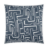 Outdoor Theon Pillow - Blue Outdoor Pillows LOOMLAN By D.V. Kap