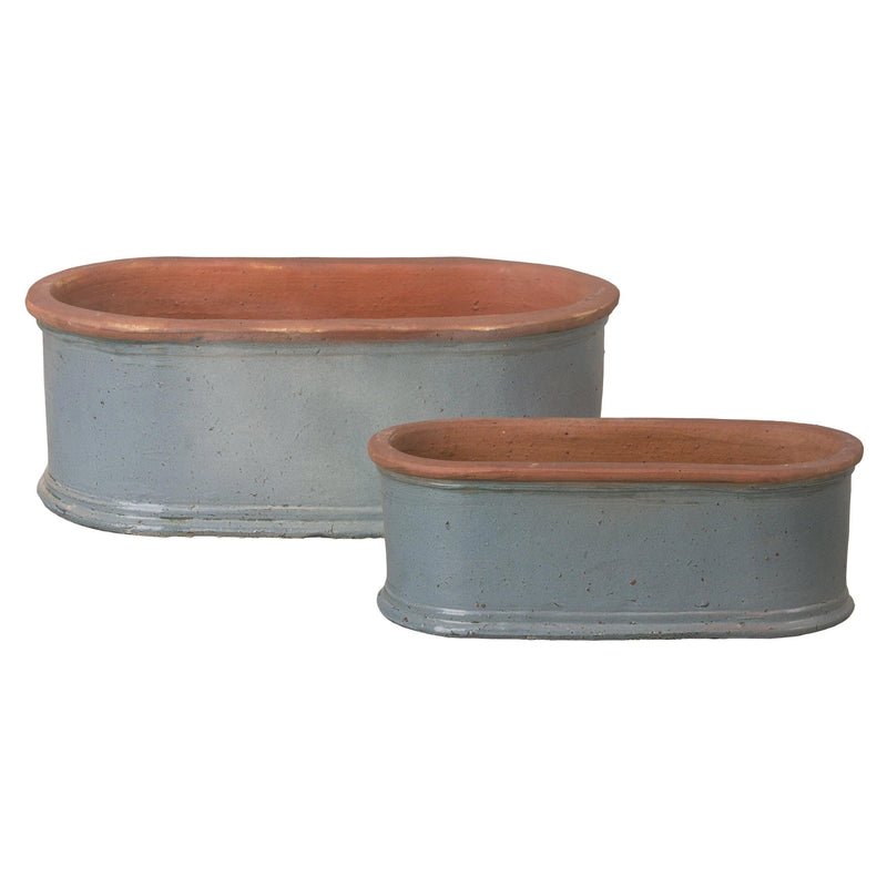 Oval Window Box Ceramic Planter Outdoor Planters LOOMLAN By Emissary