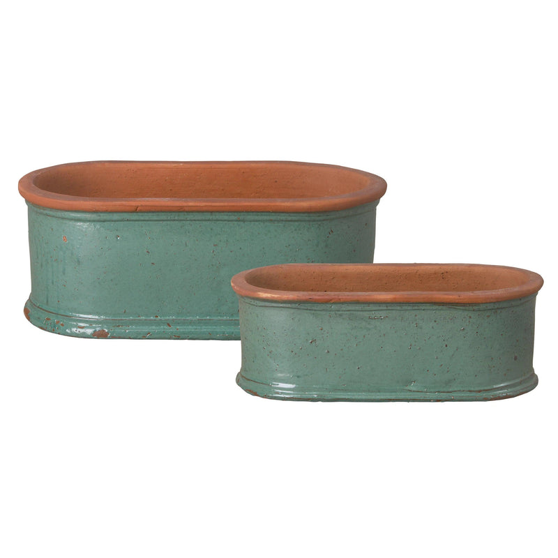 Oval Window Box Ceramic Planter Outdoor Planters LOOMLAN By Emissary