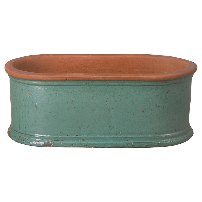 Oval Window Box Ceramic Planter Outdoor Planters LOOMLAN By Emissary