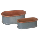 Oval Window Box Ceramic Planter Outdoor Planters LOOMLAN By Emissary