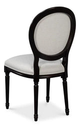 Oval Wood Black Armless Side Chair (Set of 2) Club Chairs LOOMLAN By Sarreid