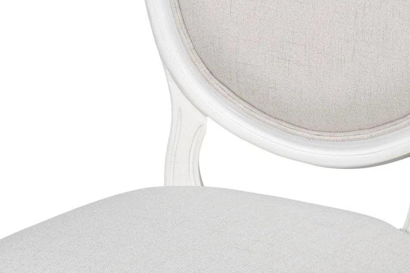 Oval Wood White Armless Side Chair (Set of 2) Club Chairs LOOMLAN By Sarreid