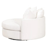 Oversized White Boucle Swivel Chair And A Half Club Chairs LOOMLAN By Essentials For Living