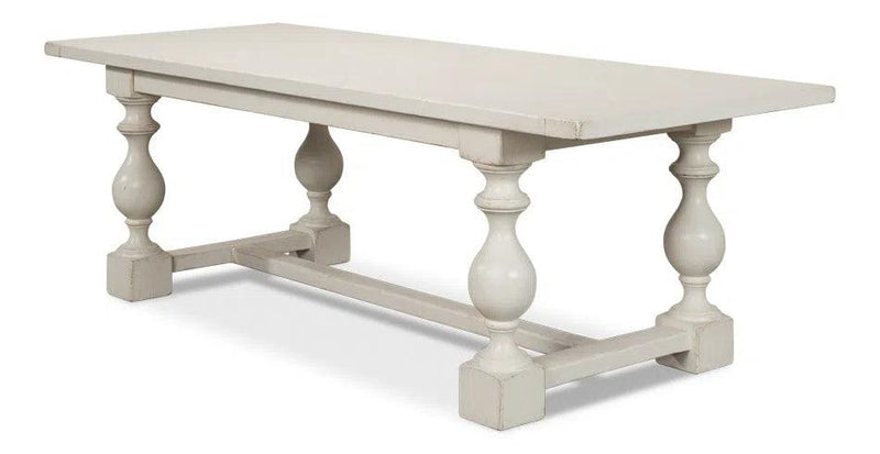 Owen Antique White Dining Table Seats 8 Reclaimed Wood Dining Tables LOOMLAN By Sarreid