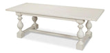 Owen Antique White Dining Table Seats 8 Reclaimed Wood Dining Tables LOOMLAN By Sarreid