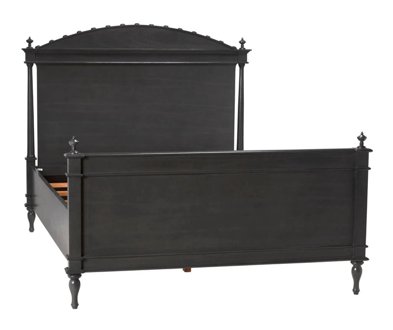 Owen Black Wooden Bed Frame Beds LOOMLAN By Noir