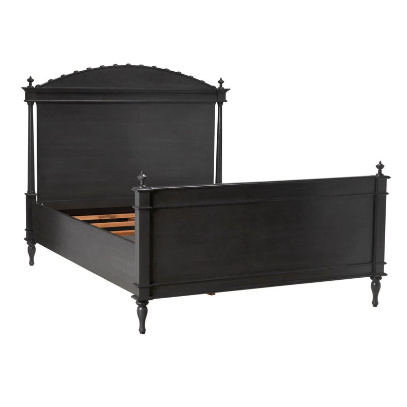 Owen Black Wooden Bed Frame Beds LOOMLAN By Noir