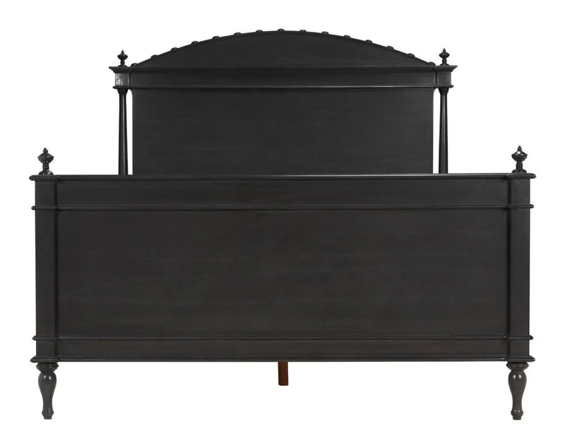 Owen Black Wooden Bed Frame Beds LOOMLAN By Noir