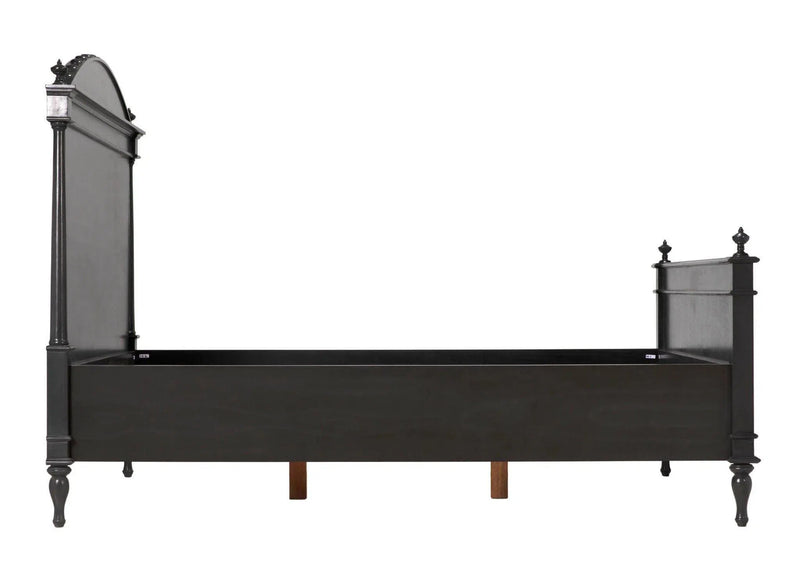 Owen Black Wooden Bed Frame Beds LOOMLAN By Noir