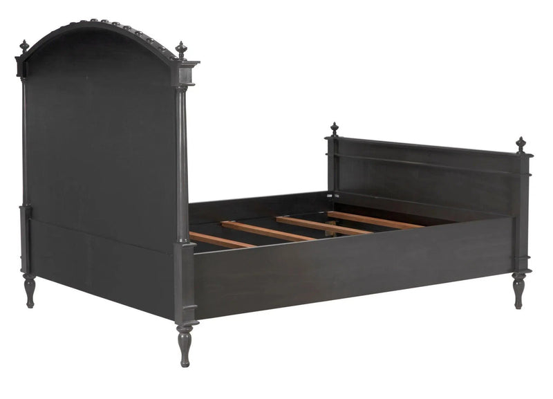 Owen Black Wooden Bed Frame Beds LOOMLAN By Noir