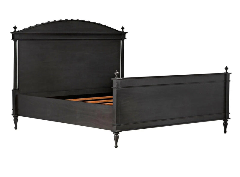 Owen Black Wooden Bed Frame Beds LOOMLAN By Noir