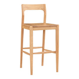 Owing Wood Barstool Bar Stools LOOMLAN By Moe's Home