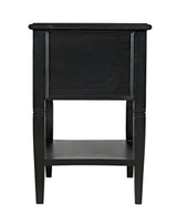 Oxford 2-Drawer Wood Black Rectangle Side Table Side Tables LOOMLAN By Noir