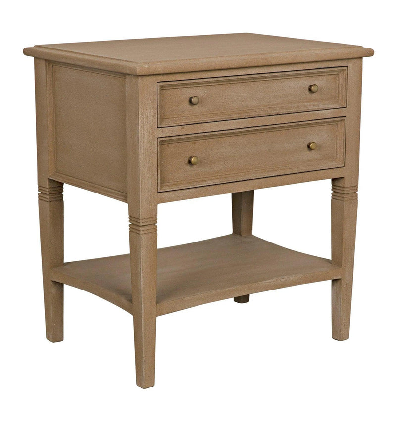 Oxford 2-Drawer Wood Rectangle Side Table Side Tables LOOMLAN By Noir