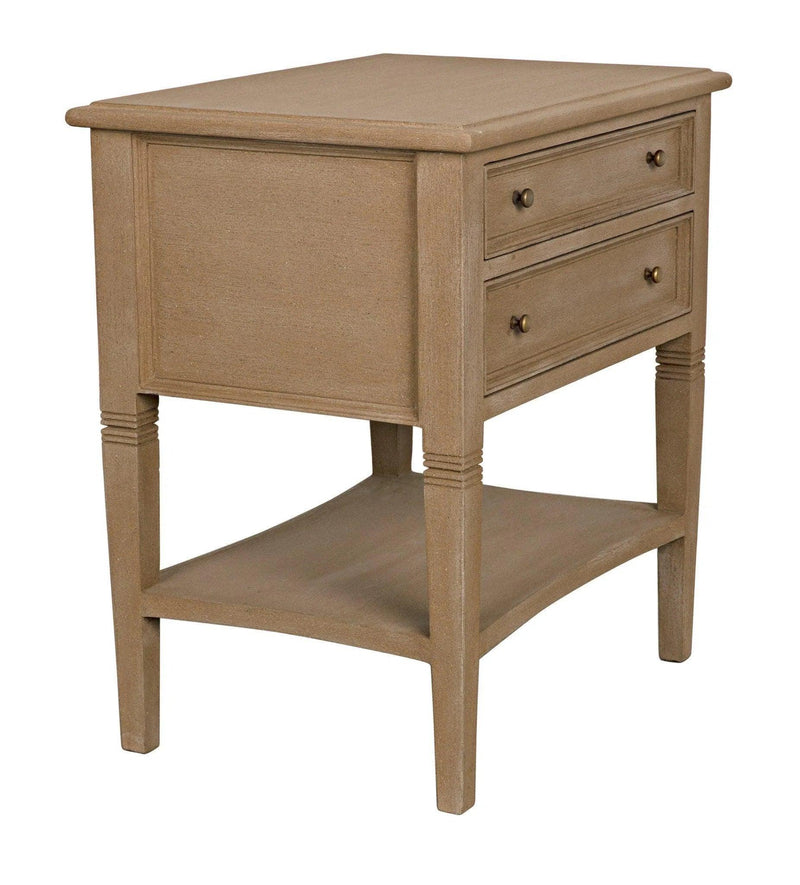 Oxford 2-Drawer Wood Rectangle Side Table Side Tables LOOMLAN By Noir