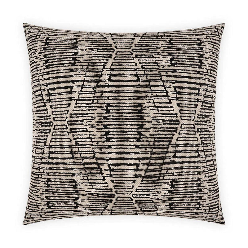 Ozetta Ebony Black Throw Pillow With Insert Throw Pillows LOOMLAN By D.V. Kap