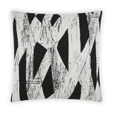 Ozone Ebony Black Throw Pillow With Insert Throw Pillows LOOMLAN By D.V. Kap