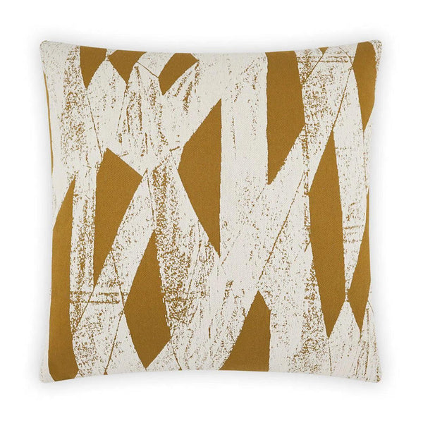 Ozone Mustard Yellow Throw Pillow With Insert Throw Pillows LOOMLAN By D.V. Kap