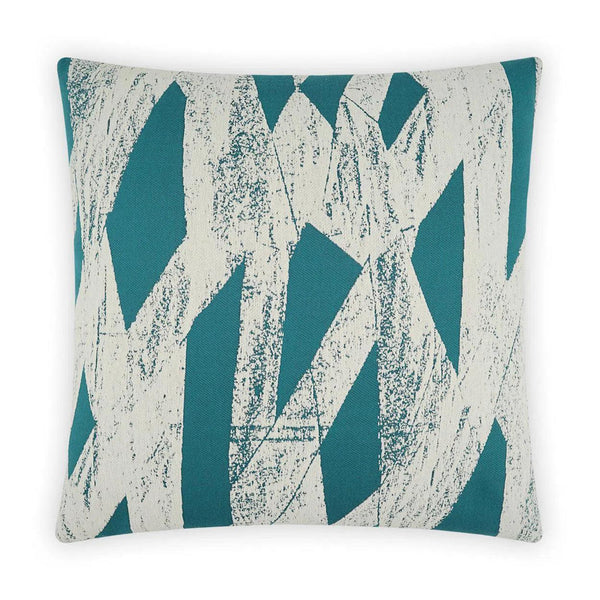 Ozone Teal Throw Pillow With Insert Throw Pillows LOOMLAN By D.V. Kap