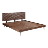 Pablo Sheesham Brown Wooden Bed Frame Beds LOOMLAN By Moe's Home