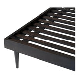 Pablo Solid Sheesham Black Wooden Bed Frame Beds LOOMLAN By Moe's Home