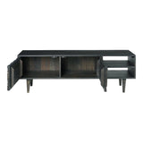 Pablo Solid Sheesham Wood Black Entertainment Unit TV Stands & Media Centers LOOMLAN By Moe's Home