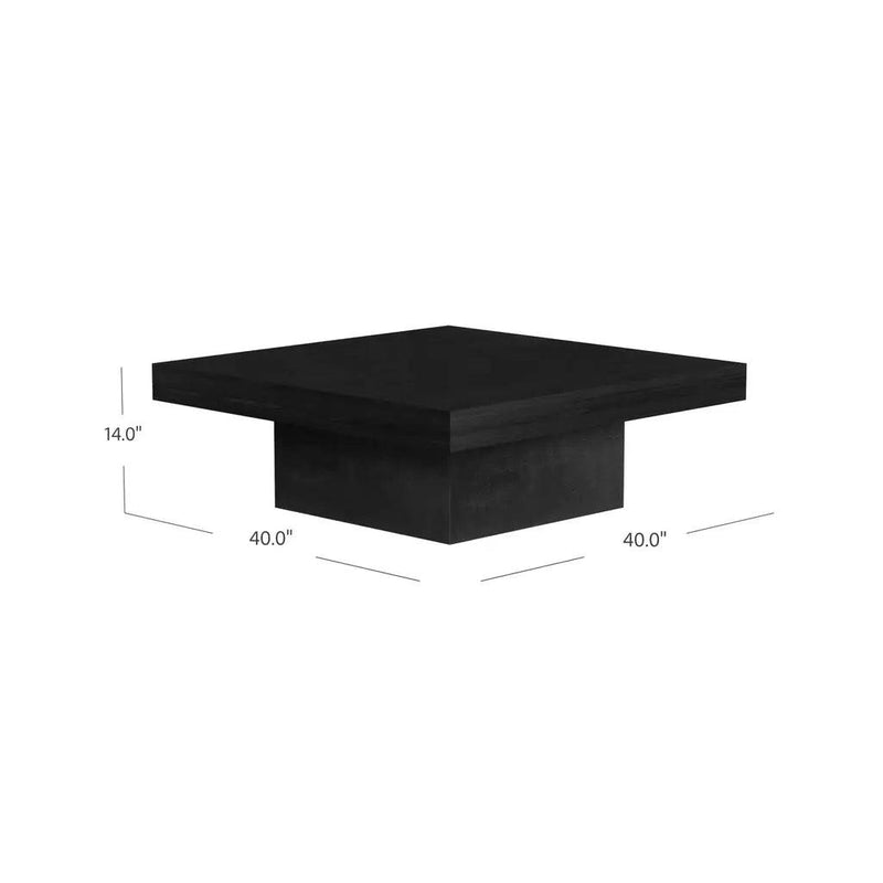 Padula Wood Black Square Cocktail Table