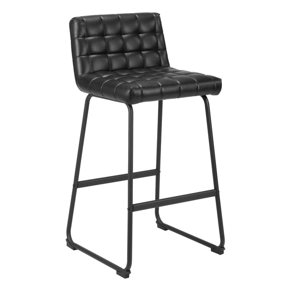 Pago Barstool (Set of 2) Black Bar Stools LOOMLAN By Zuo Modern