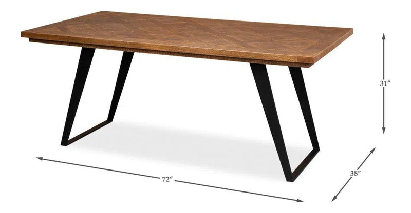 Paige Parquet Top Dining Table Dining Tables LOOMLAN By Sarreid