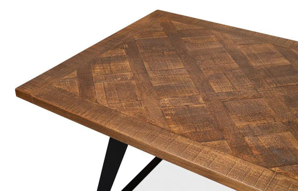 Paige Parquet Top Dining Table Dining Tables LOOMLAN By Sarreid