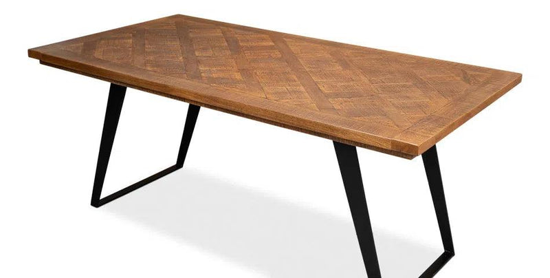 Paige Parquet Top Dining Table Dining Tables LOOMLAN By Sarreid