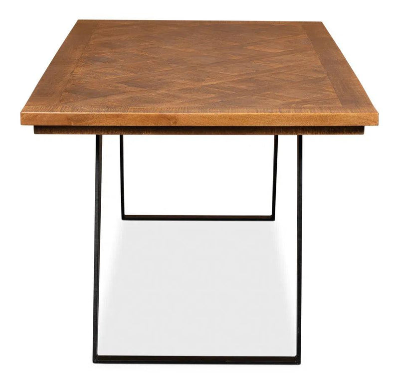 Paige Parquet Top Dining Table Dining Tables LOOMLAN By Sarreid