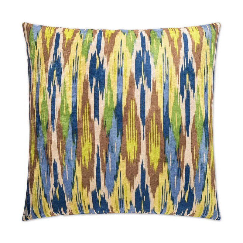 Painted Pavillion Multi Color Throw Pillow With Insert Throw Pillows LOOMLAN By D.V. Kap