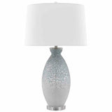 Pale Blue White Hatira Table Lamp Table Lamps LOOMLAN By Currey & Co