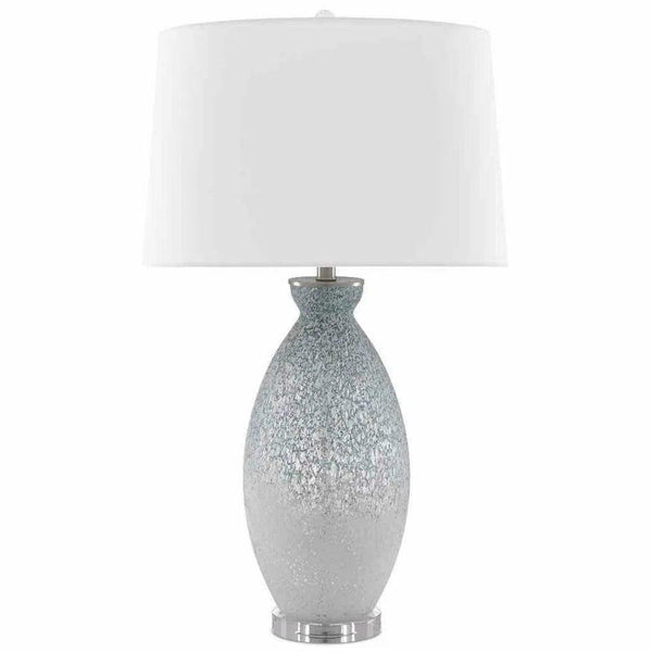 Pale Blue White Hatira Table Lamp Table Lamps LOOMLAN By Currey & Co