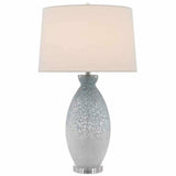 Pale Blue White Hatira Table Lamp Table Lamps LOOMLAN By Currey & Co