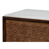 Palisades Shagreen Wood and Metal Tan Credenza Sideboards LOOMLAN By Sarreid