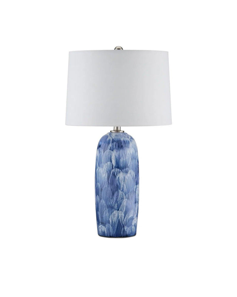 Pallas Ceramic Blue Table Lamp Table Lamps LOOMLAN By Currey & Co