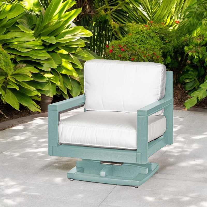 Palm Beach Poly Outdoor Swivel Rocker Chair Sunbrella Cushions Outdoor Lounge Chairs LOOMLAN By Breezesta