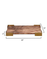 Palm Marquetry Decorative Tray