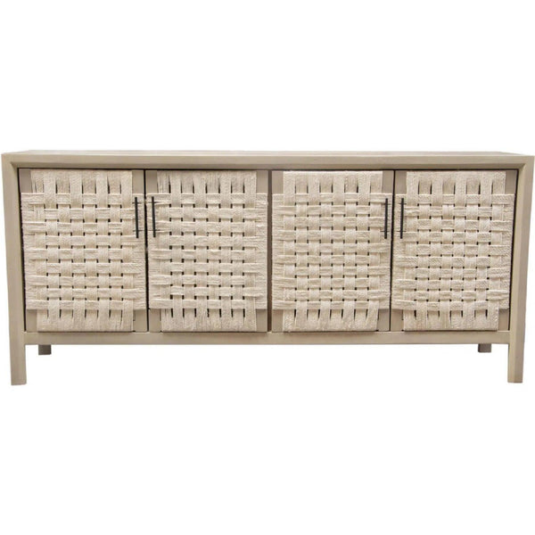 Palm Solid Mango Wood 4-Door Sideboard in Natural Finish Sideboards LOOMLAN By Diamond Sofa