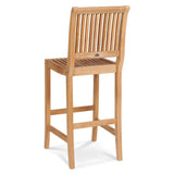 Palm Teak Outdoor Bar Chair Outdoor Bar Stools LOOMLAN By HiTeak